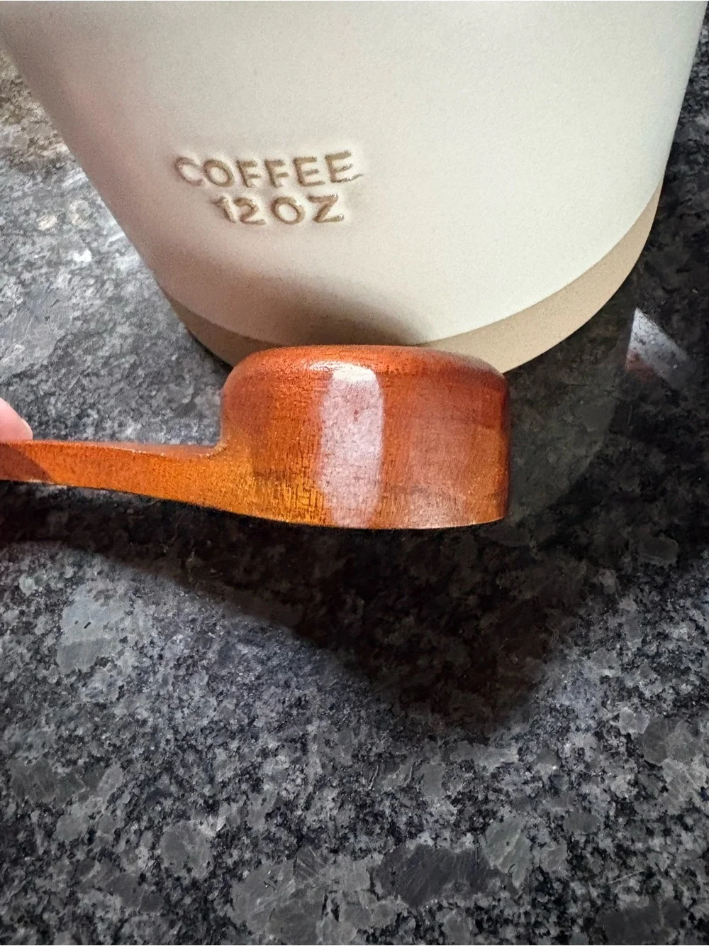 Magnolia Hearth & Hand Cream & Tan Coffee Canister with Lid and Scoop
